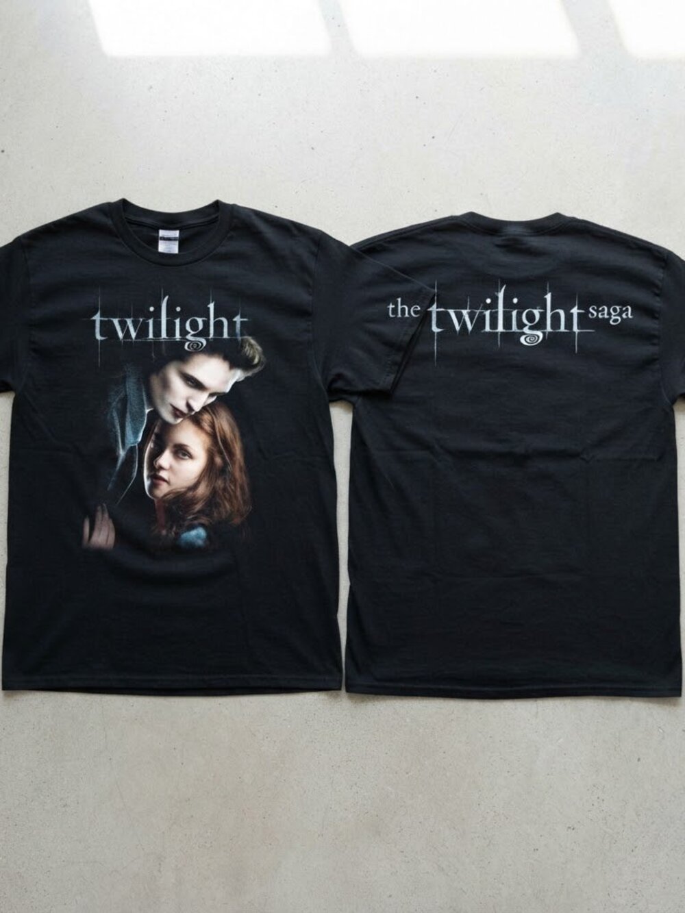 Twilight Edward and Bella Movie Romance Black T-Shirt S-4XL